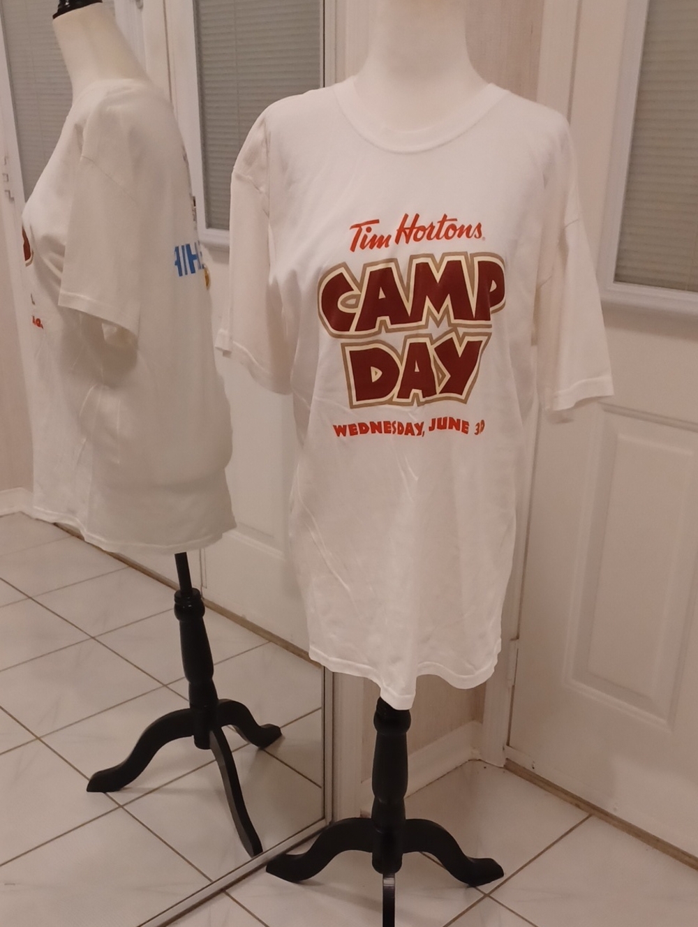 4/$40 Tim Hortons "Camp Day" Tee - Size Large